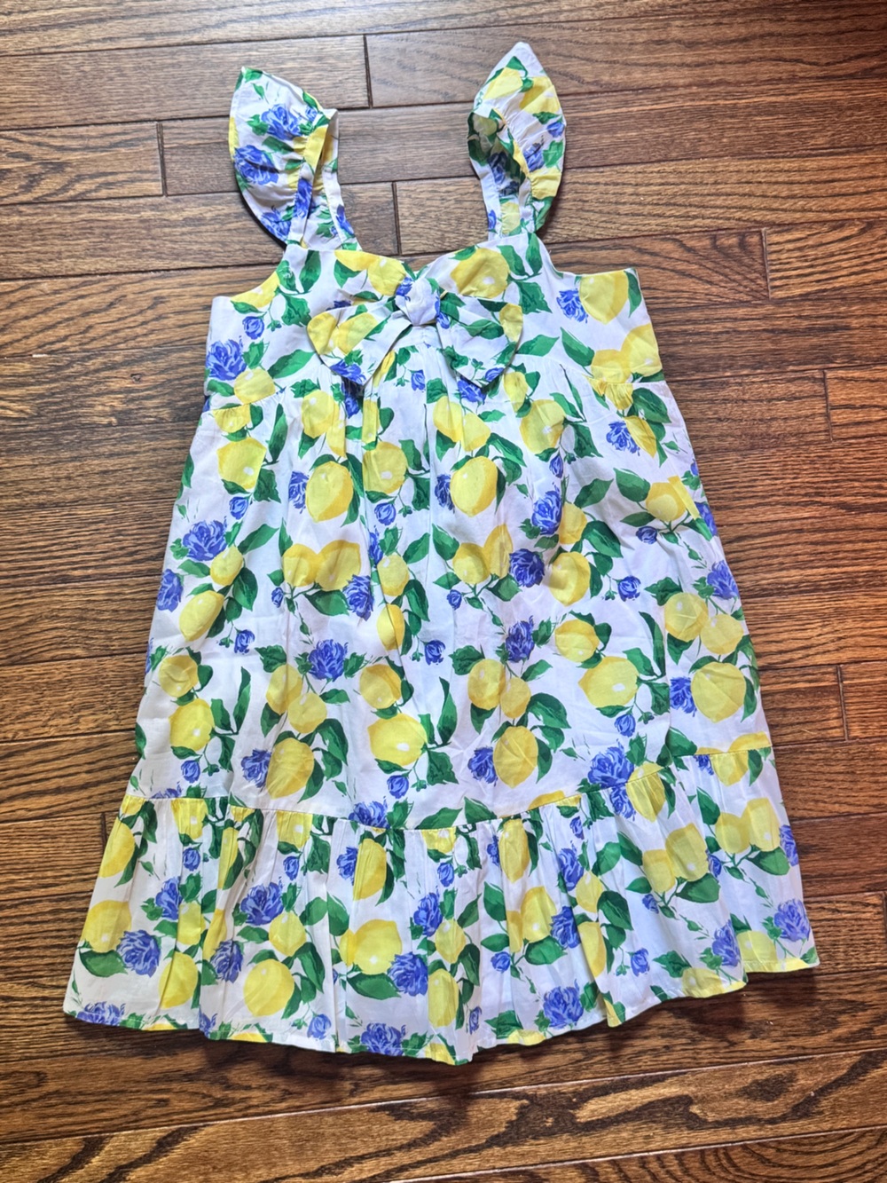 Janie and Jack Yellow Lemon & Blue Floral Sundress 🍋